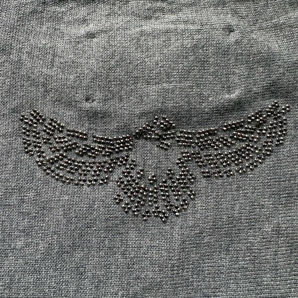 Zadig & Voltaire Charcoal Knit Dolman Top Size Small - Picture 10 of 15